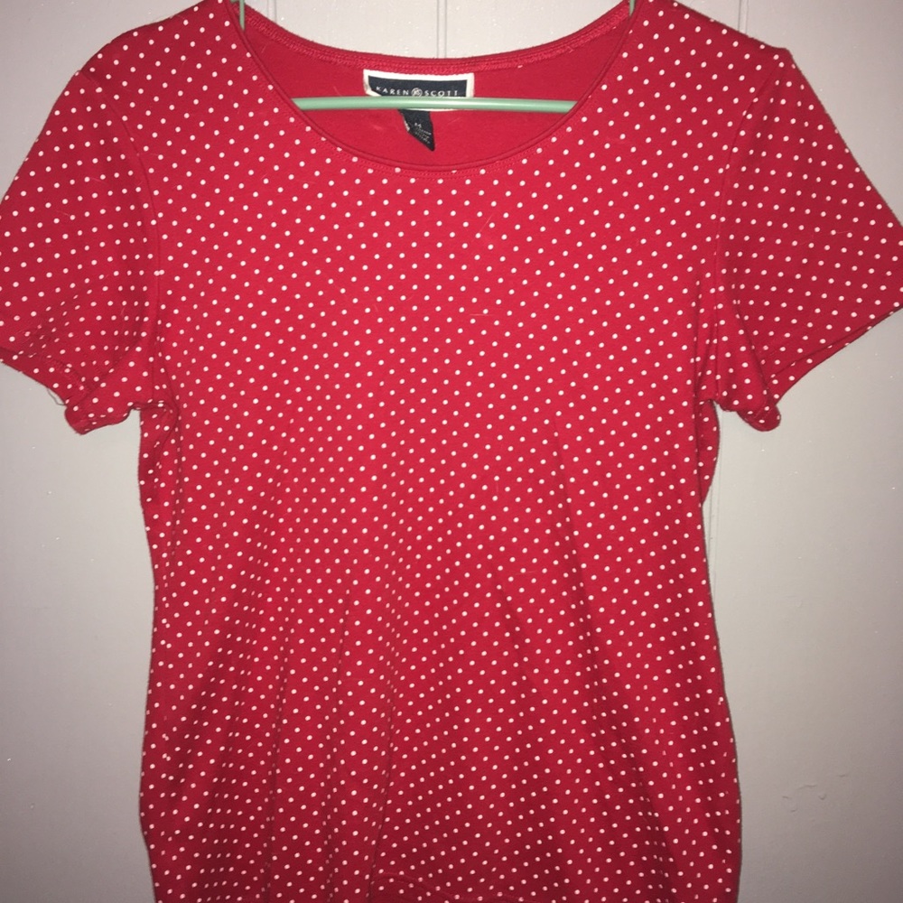 Cute Red & White polkadot T-Shirt